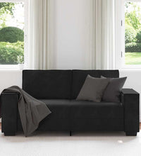 2-Sitzer-Sofa Schwarz 140 cm Samt