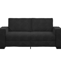 2-Sitzer-Sofa Schwarz 140 cm Samt