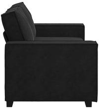 2-Sitzer-Sofa Schwarz 140 cm Samt