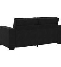 2-Sitzer-Sofa Schwarz 140 cm Samt
