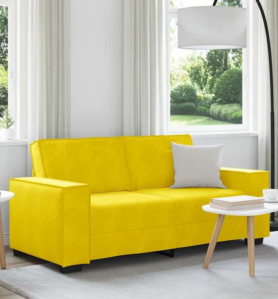 2-Sitzer-Sofa Gelb 140 cm Samt