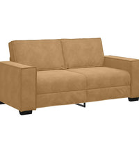 2-Sitzer-Sofa Braun 140 cm Samt