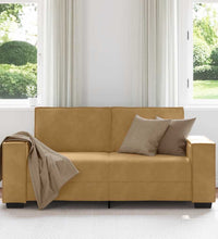 2-Sitzer-Sofa Braun 140 cm Samt