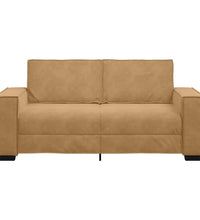 2-Sitzer-Sofa Braun 140 cm Samt