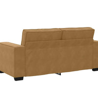 2-Sitzer-Sofa Braun 140 cm Samt