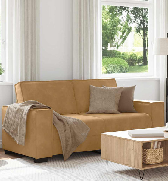 2-Sitzer-Sofa Braun 140 cm Samt