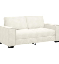 2-Sitzer-Sofa Creme 140 cm Samt