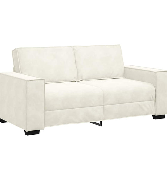 2-Sitzer-Sofa Creme 140 cm Samt