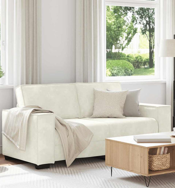 2-Sitzer-Sofa Creme 140 cm Samt