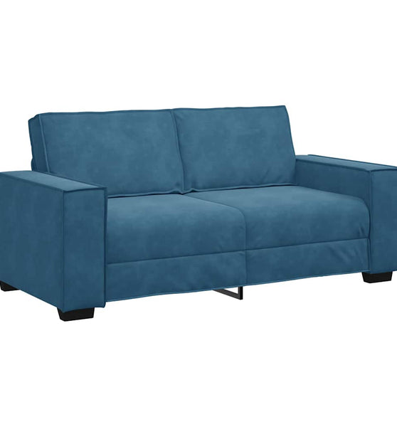 2-Sitzer-Sofa Blau 140 cm Samt