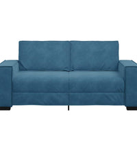 2-Sitzer-Sofa Blau 140 cm Samt