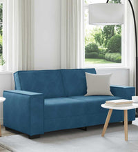 2-Sitzer-Sofa Blau 140 cm Samt