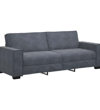 3-Sitzer-Sofa Dunkelgrau 180 cm Samt