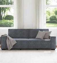 3-Sitzer-Sofa Dunkelgrau 180 cm Samt