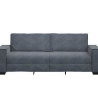 3-Sitzer-Sofa Dunkelgrau 180 cm Samt