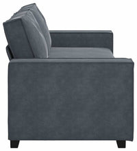 3-Sitzer-Sofa Dunkelgrau 180 cm Samt
