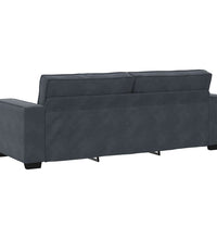 3-Sitzer-Sofa Dunkelgrau 180 cm Samt