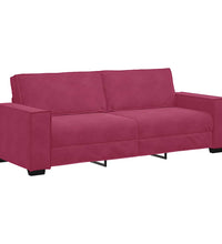 3-Sitzer-Sofa Weinrot 180 cm Samt
