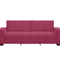 3-Sitzer-Sofa Weinrot 180 cm Samt