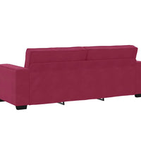 3-Sitzer-Sofa Weinrot 180 cm Samt