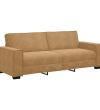 3-Sitzer-Sofa Braun 180 cm Samt