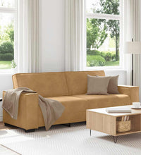 3-Sitzer-Sofa Braun 180 cm Samt