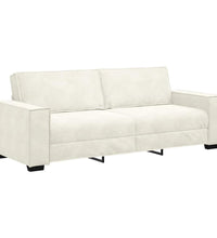 3-Sitzer-Sofa Creme 180 cm Samt