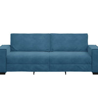 3-Sitzer-Sofa Blau 180 cm Samt