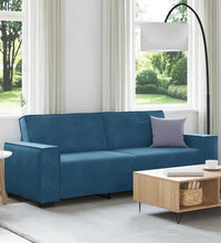 3-Sitzer-Sofa Blau 180 cm Samt