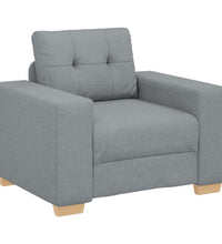 Sessel Hellgrau 59 cm Stoff