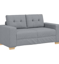 Zweisitzer-Sofa Hellgrau 120 cm Stoff