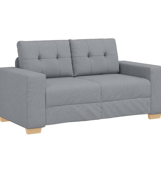 Zweisitzer-Sofa Hellgrau 120 cm Stoff