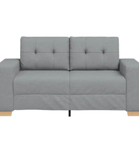 Zweisitzer-Sofa Hellgrau 120 cm Stoff