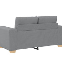 Zweisitzer-Sofa Hellgrau 120 cm Stoff