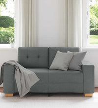 Zweisitzer-Sofa Dunkelgrau 120 cm Stoff