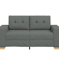 Zweisitzer-Sofa Dunkelgrau 120 cm Stoff