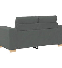 Zweisitzer-Sofa Dunkelgrau 120 cm Stoff