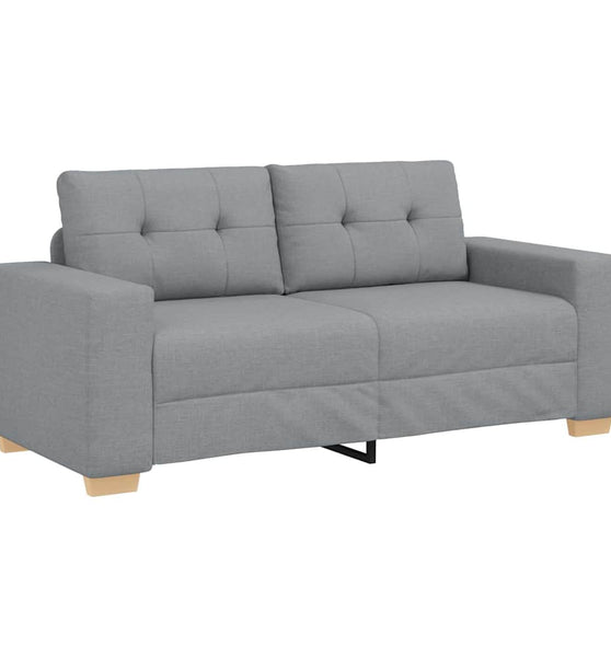 Zweisitzer-Sofa Hellgrau 140 cm Stoff