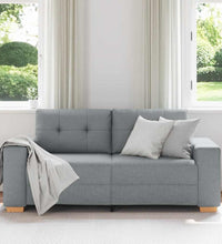 Zweisitzer-Sofa Hellgrau 140 cm Stoff