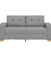 Zweisitzer-Sofa Hellgrau 140 cm Stoff