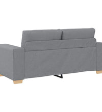 Zweisitzer-Sofa Hellgrau 140 cm Stoff