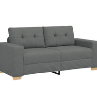 Zweisitzer-Sofa Dunkelgrau 140 cm Stoff