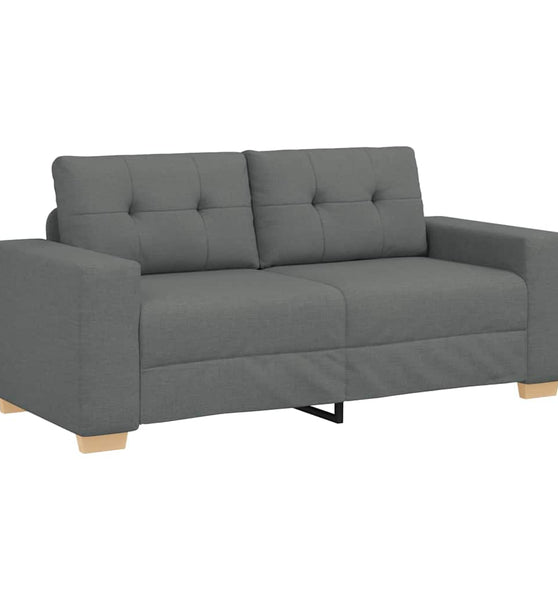 Zweisitzer-Sofa Dunkelgrau 140 cm Stoff