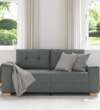 Zweisitzer-Sofa Dunkelgrau 140 cm Stoff