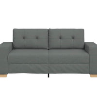 Zweisitzer-Sofa Dunkelgrau 140 cm Stoff