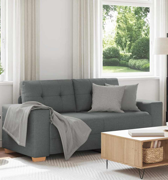 Zweisitzer-Sofa Dunkelgrau 140 cm Stoff