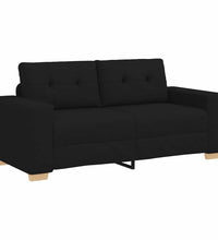 Zweisitzer-Sofa Schwarz 140 cm Stoff