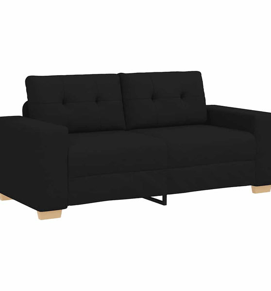 Zweisitzer-Sofa Schwarz 140 cm Stoff