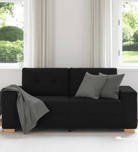 Zweisitzer-Sofa Schwarz 140 cm Stoff