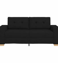 Zweisitzer-Sofa Schwarz 140 cm Stoff